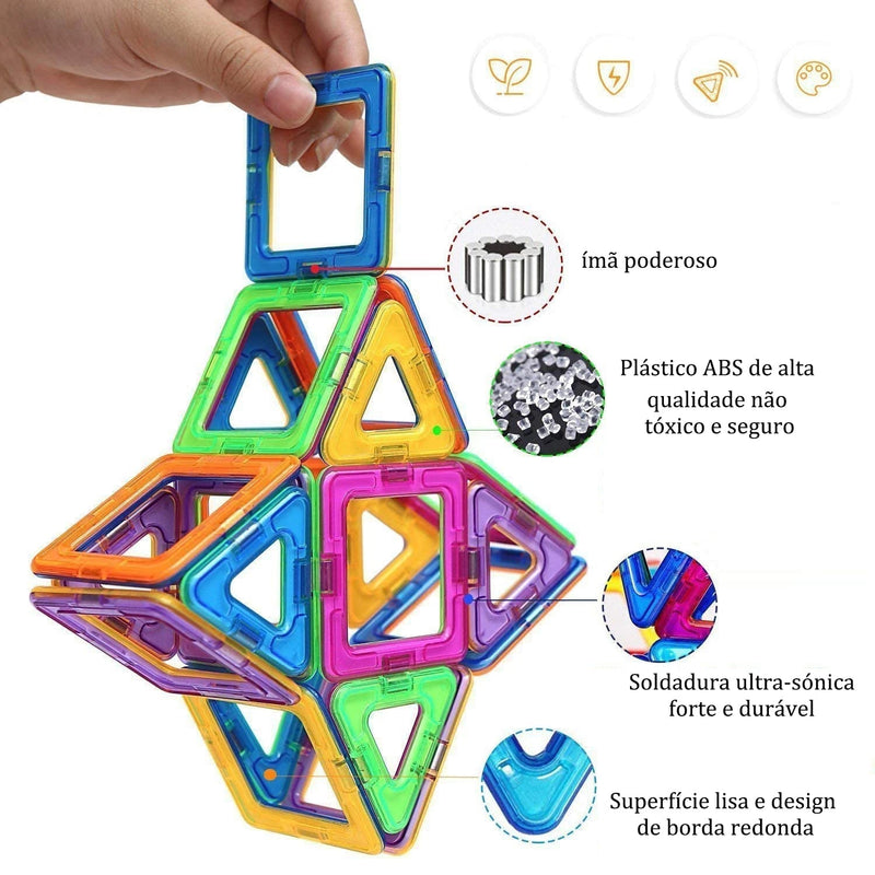 Blocos de construção magnética-120PCS